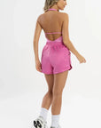 Shorts Dália Rosa Acetinado — foto 6