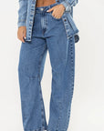 Calça Barrel Abelha Jeans — foto 6