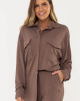 Camisa Violeta Marrom — foto 1