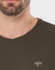 Camiseta Casual Tech Verde Militar — foto 2