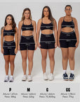Medidas das modelos: altura, peso e corpo em P, M, G e GG