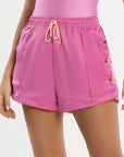 Shorts Dália Rosa Acetinado — foto 1