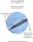 Shorts Perpétua Azul Ice Canelado / Castanho — foto 4