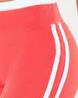 Shorts Dália Vermelho Goiaba / Branco — foto 3