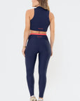 Legging Amarilis Azul Marinho / Vermelho Goiaba — foto 5