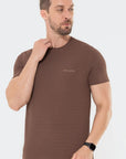 Camiseta Casual Tech Marrom — foto 3