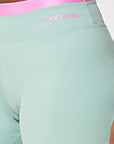 Shorts Amarílis Verde Jade / Rosa Sorvete Glow — foto 3