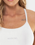 Top Flor Branco Canelado — foto 3