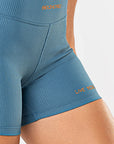 Shorts Perpetua Azul Jeans Canelado — foto 3