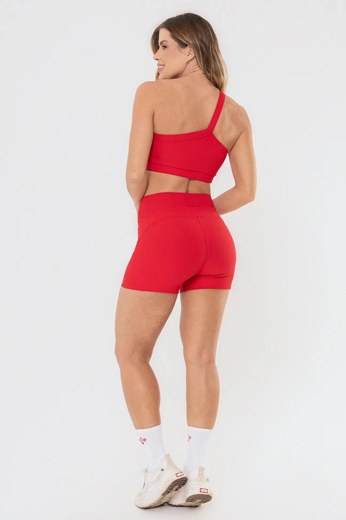 Shorts Lótus 2.0  Vermelho Scarlet Canelado — foto 6