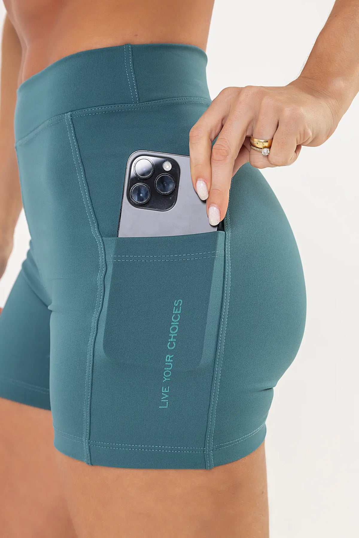 Shorts Aurora Verde Pavão — foto 4