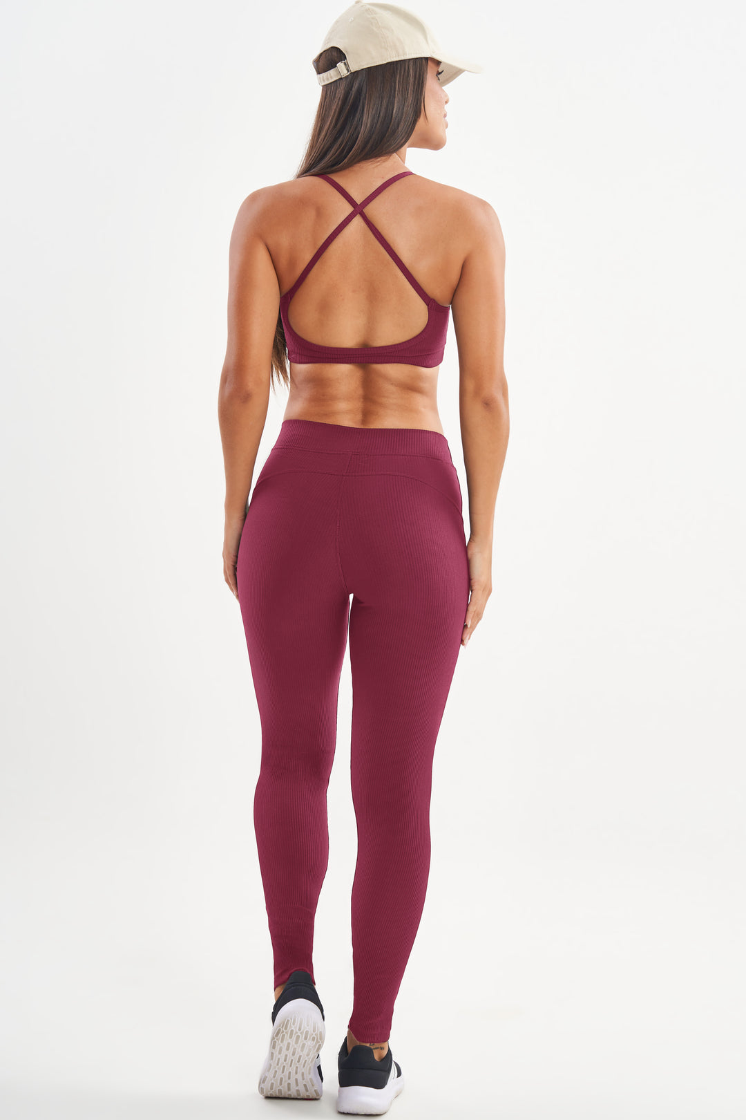 Legging Peônia Cranberry Canelado — foto 5