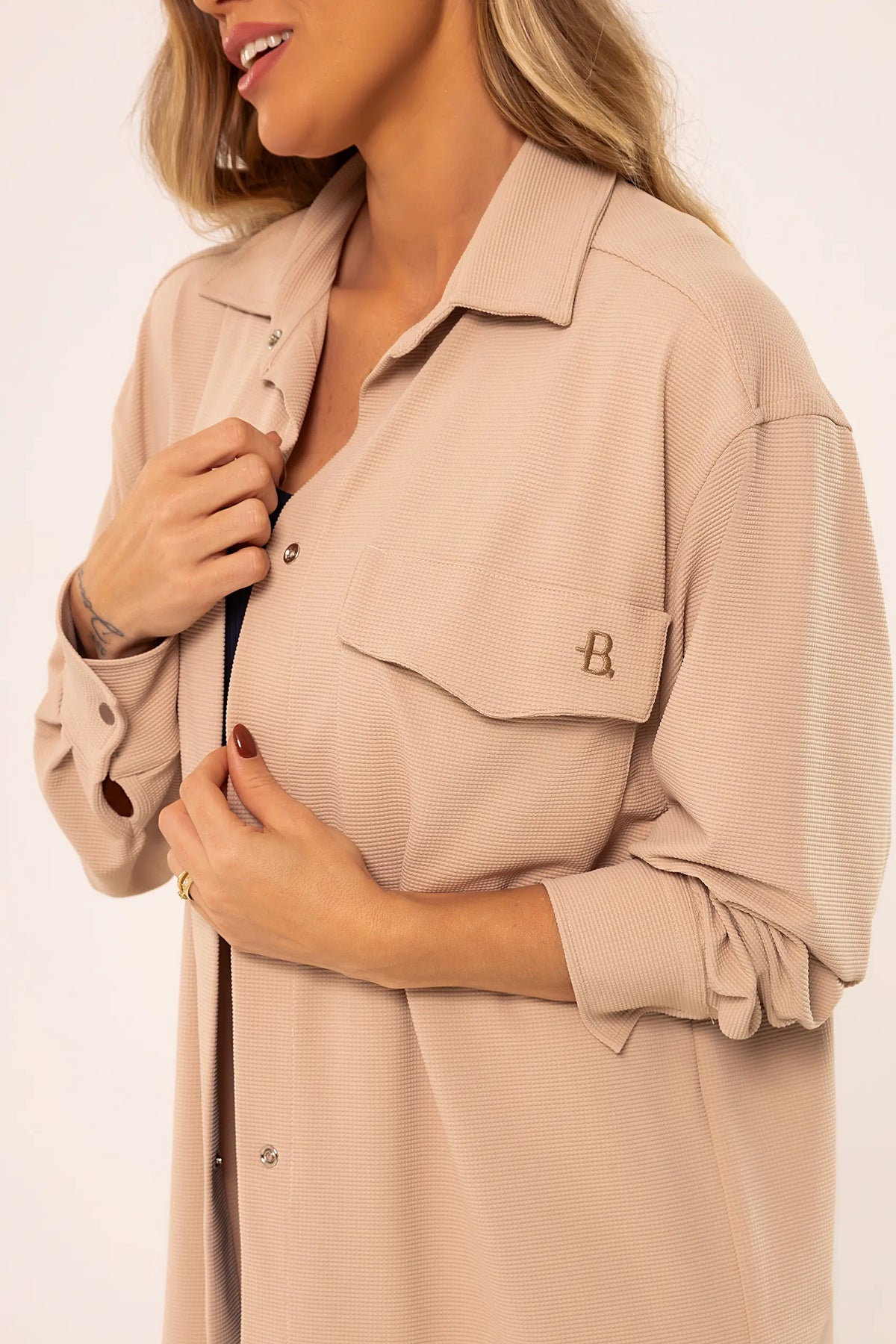 Camisa Violeta Cream — foto 4