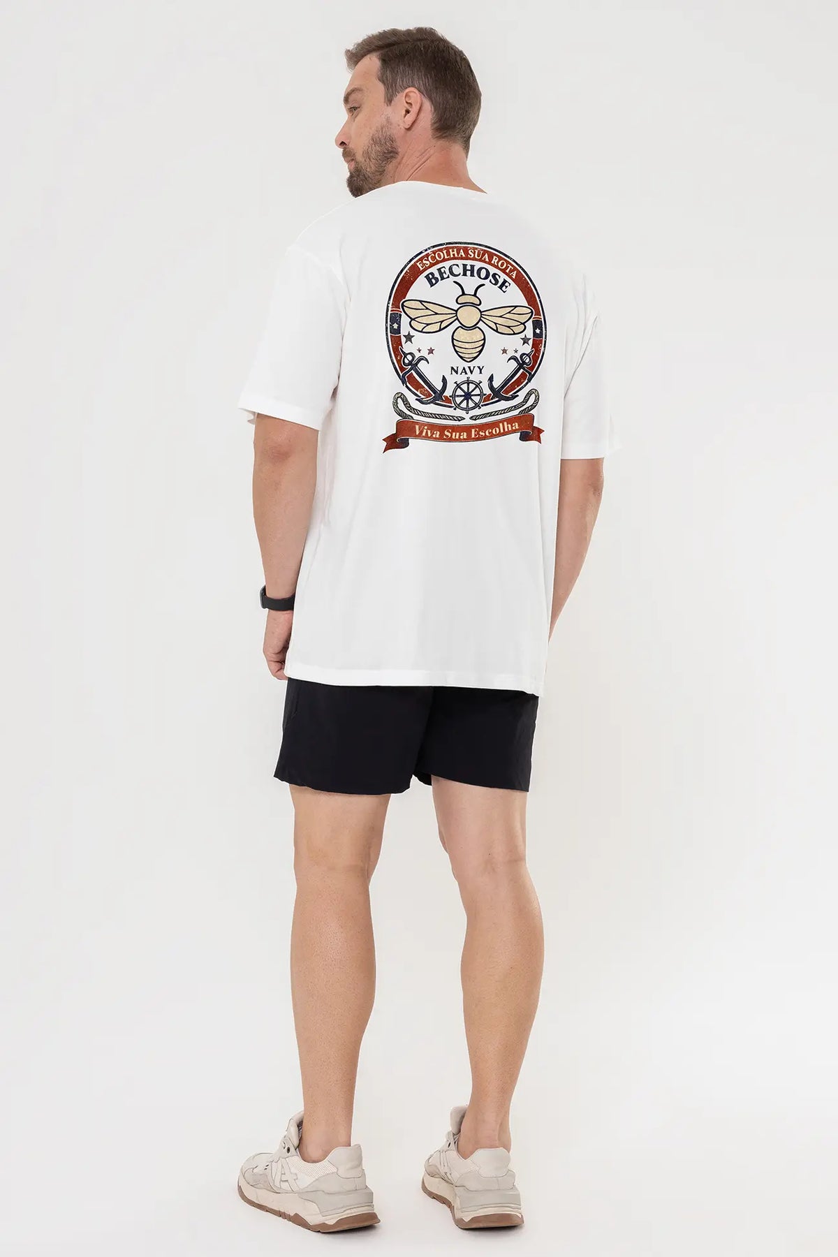 Camiseta Over Navy Masculina — foto 5
