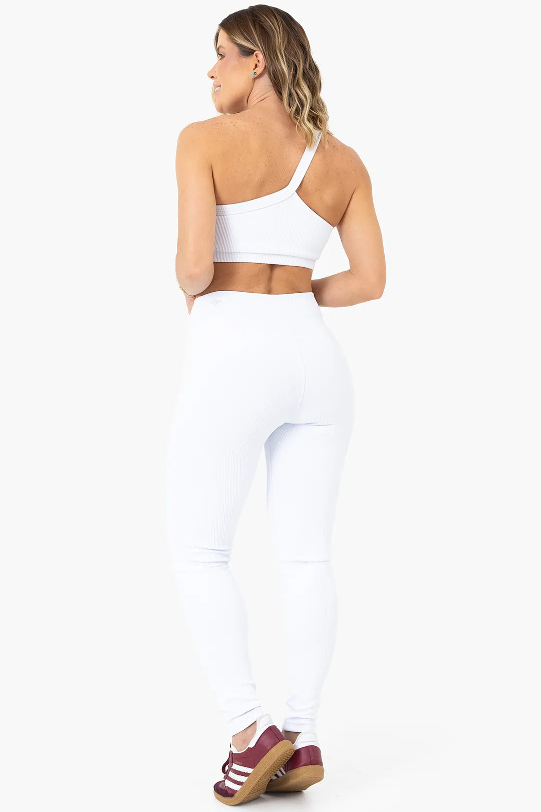 Legging Peônia Branco Canelado — foto 5