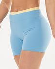Shorts Amárilis Azul Sereno / Amarelo Manteiga — foto 1