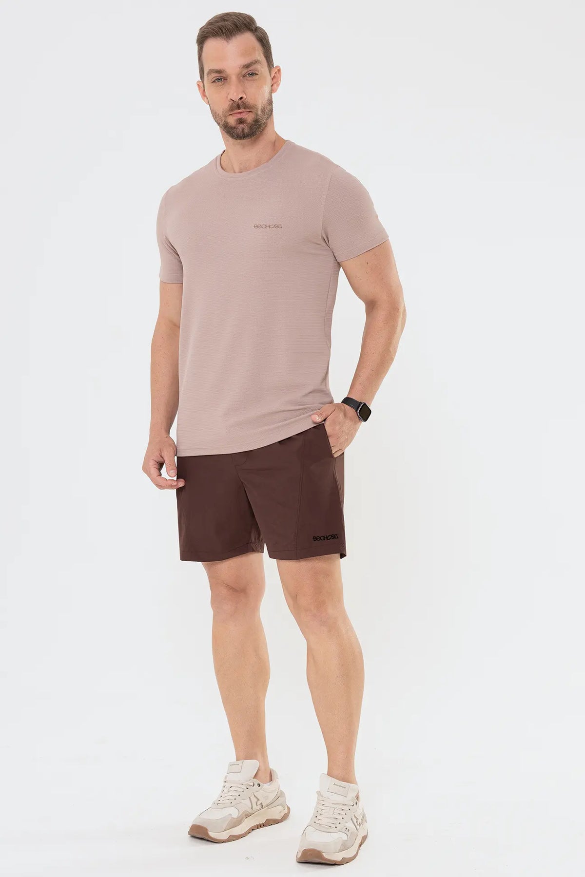 Camiseta Casual Tech Taupe — foto 6