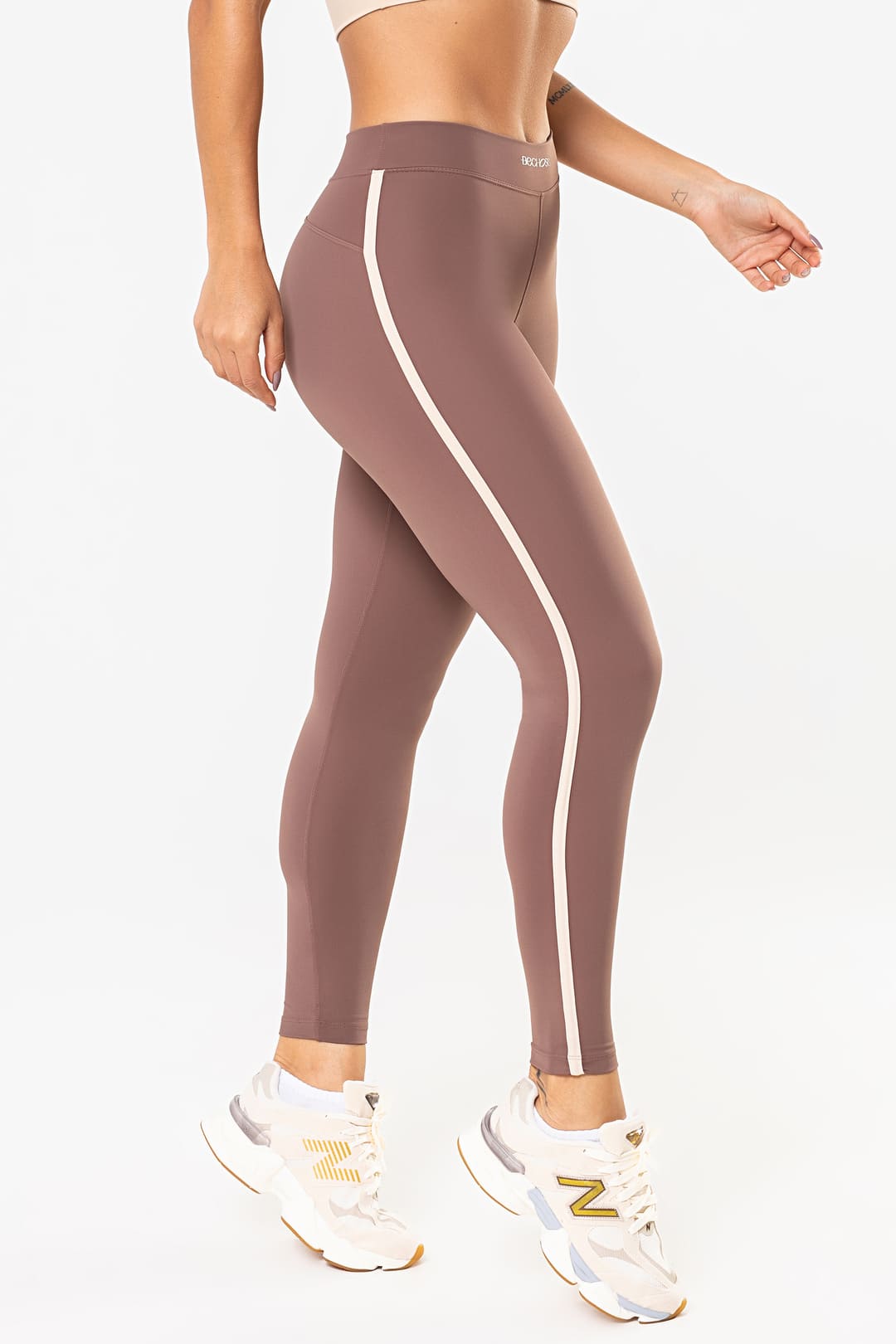 Legging Amarilis Castanho / Cream — foto 1