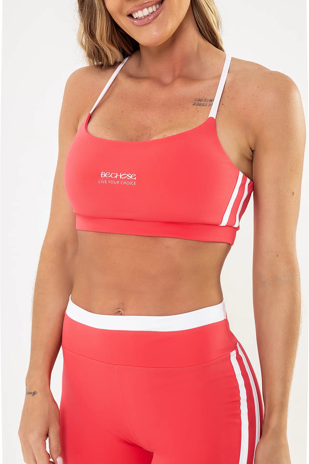 Top Violeta Vermelho Goiaba / Branco — foto 4