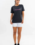 Camiseta Feminina Bchose Preto com Rosa — foto 5
