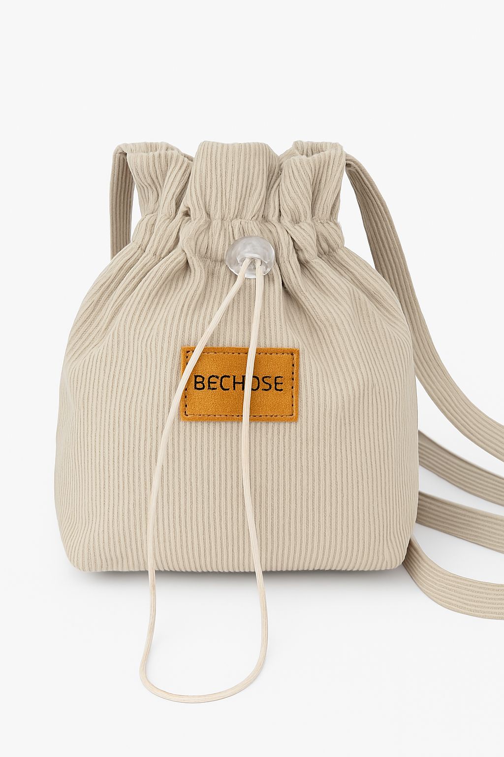 Bolsa Bechose Soft Cord – Bege Canelado — foto 1