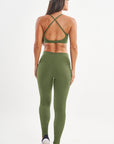 Legging Peonia Verde Croco Canelado — foto 6