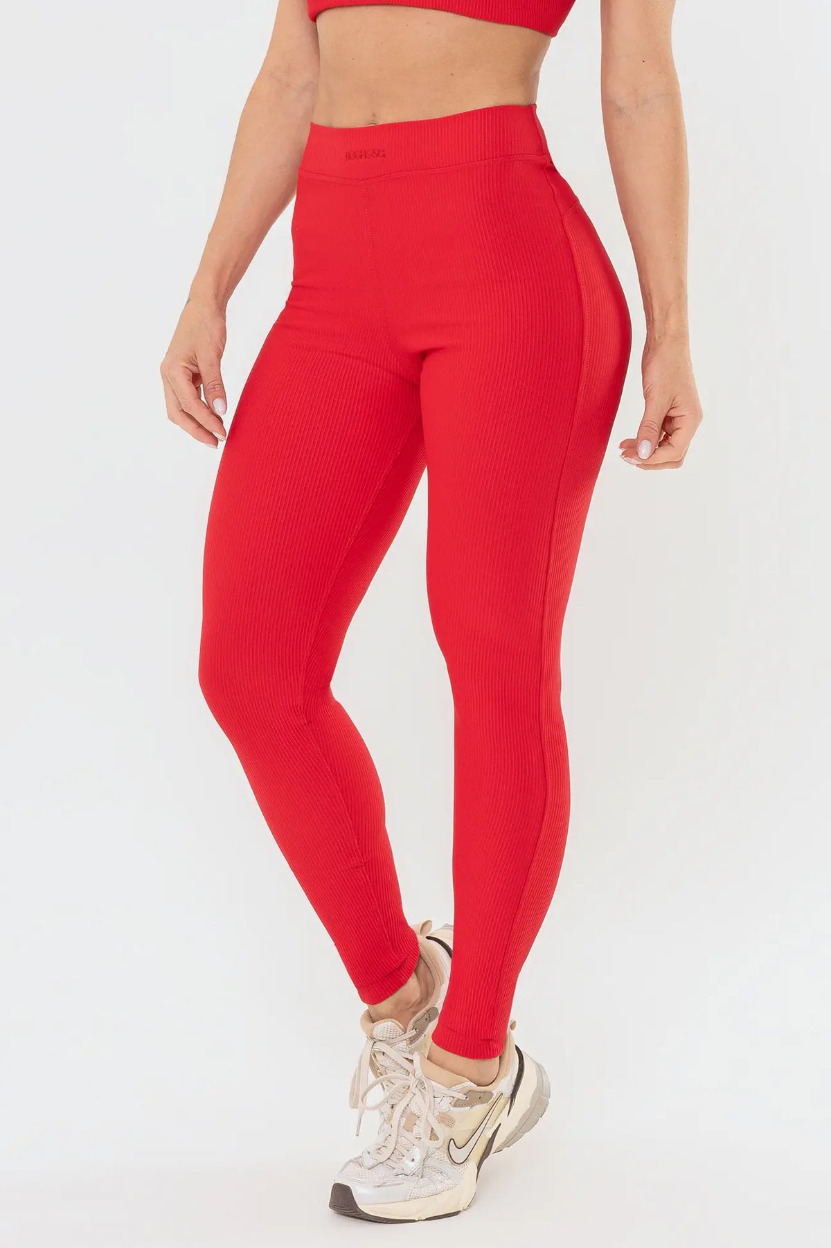 Legging Peônia Vermelho Scarlet Canelado — foto 5