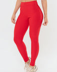 Legging Peônia Vermelho Scarlet Canelado — foto 5