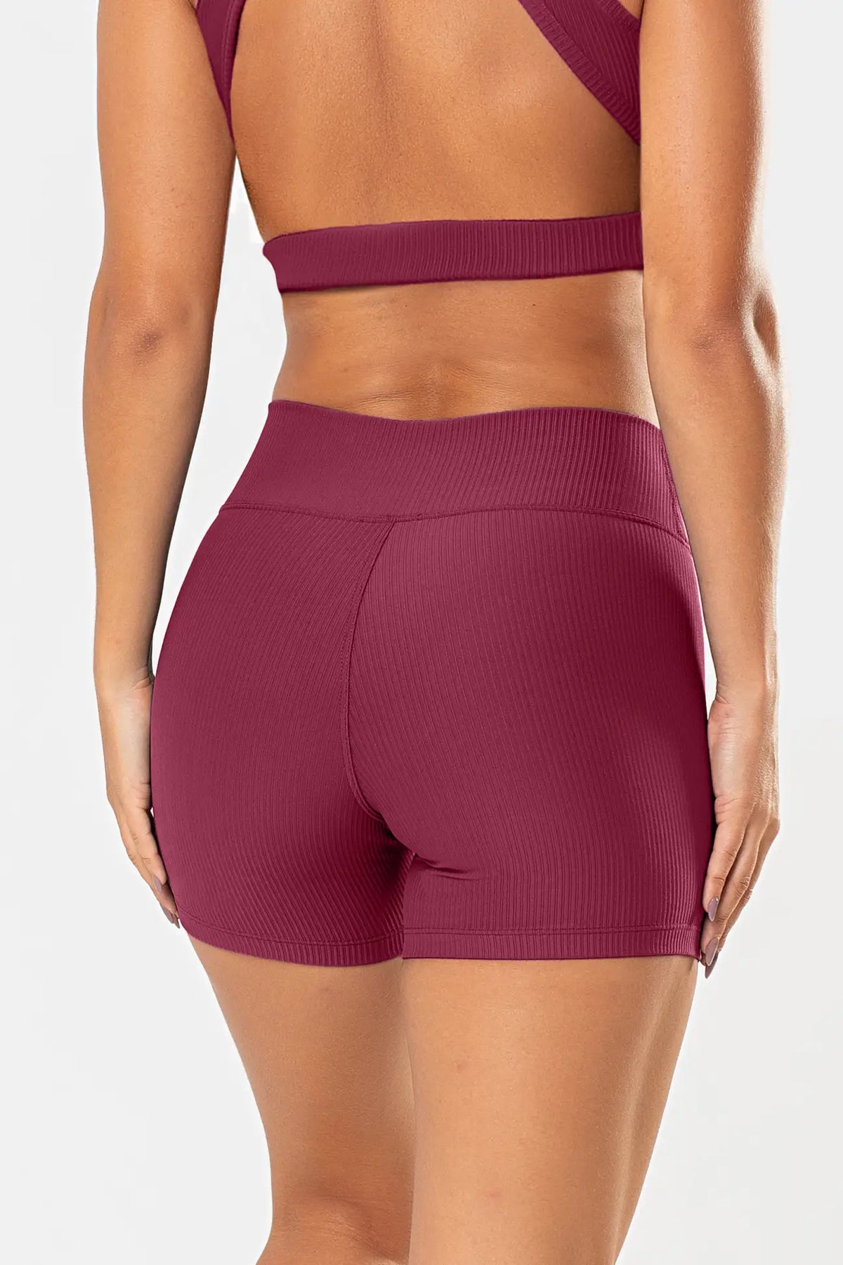 Shorts Perpétua Cranberry Canelado — foto 2