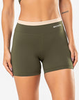 Shorts Amarílis Verde Exército / Cream — foto 1