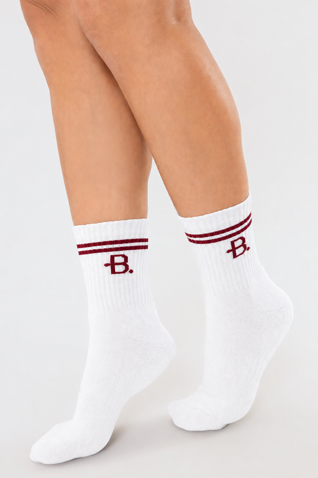 Meia B. Branco / Cranberry — foto 1