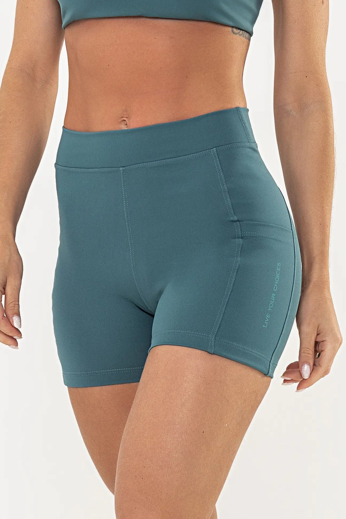 Shorts Aurora Verde Pavão — foto 1
