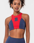 Top Hibisco Vermelho / Azul College — foto 1