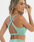 Top Hibísco Verde Jade / Azul Marinho — foto 2