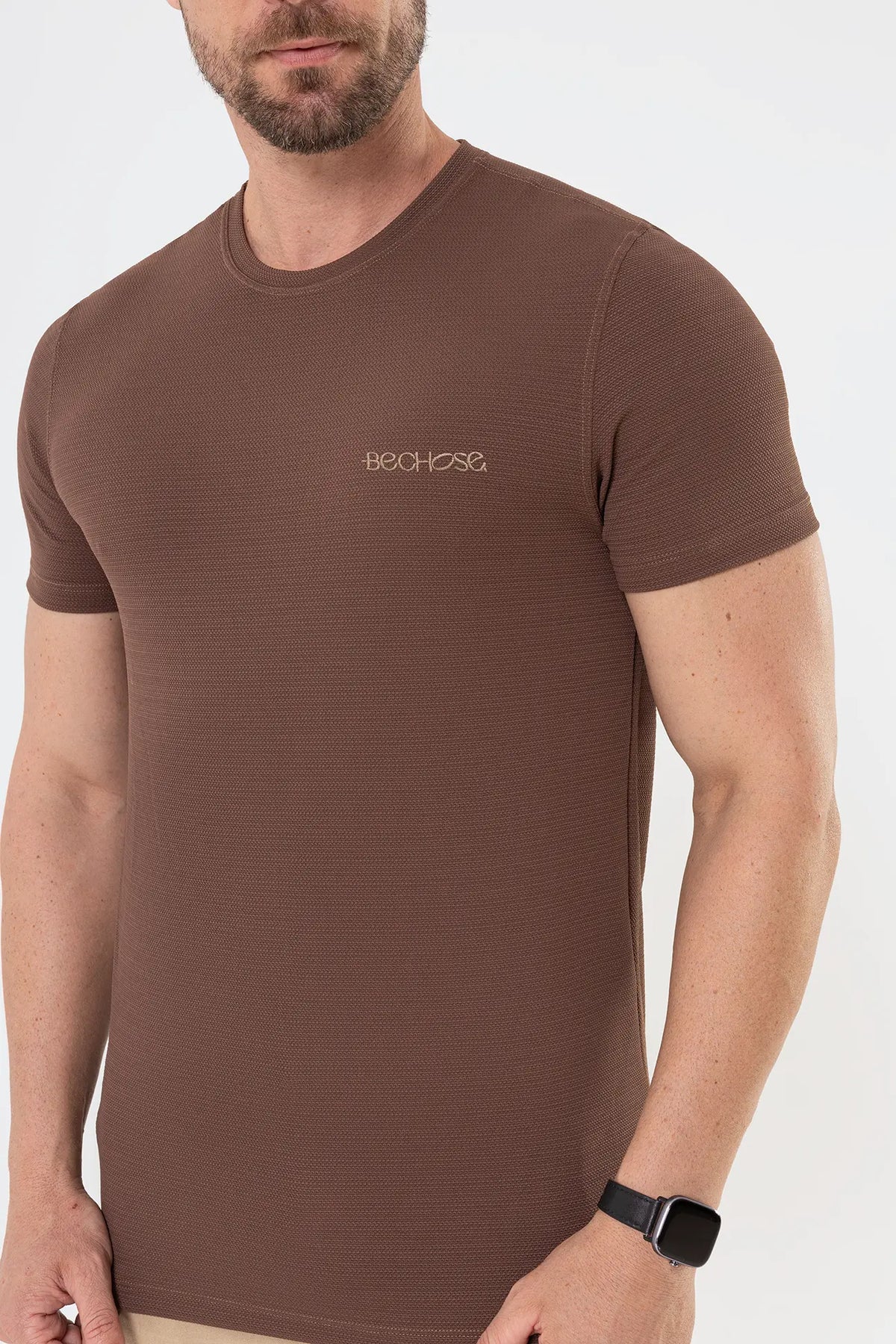 Camiseta Casual Tech Marrom — foto 5