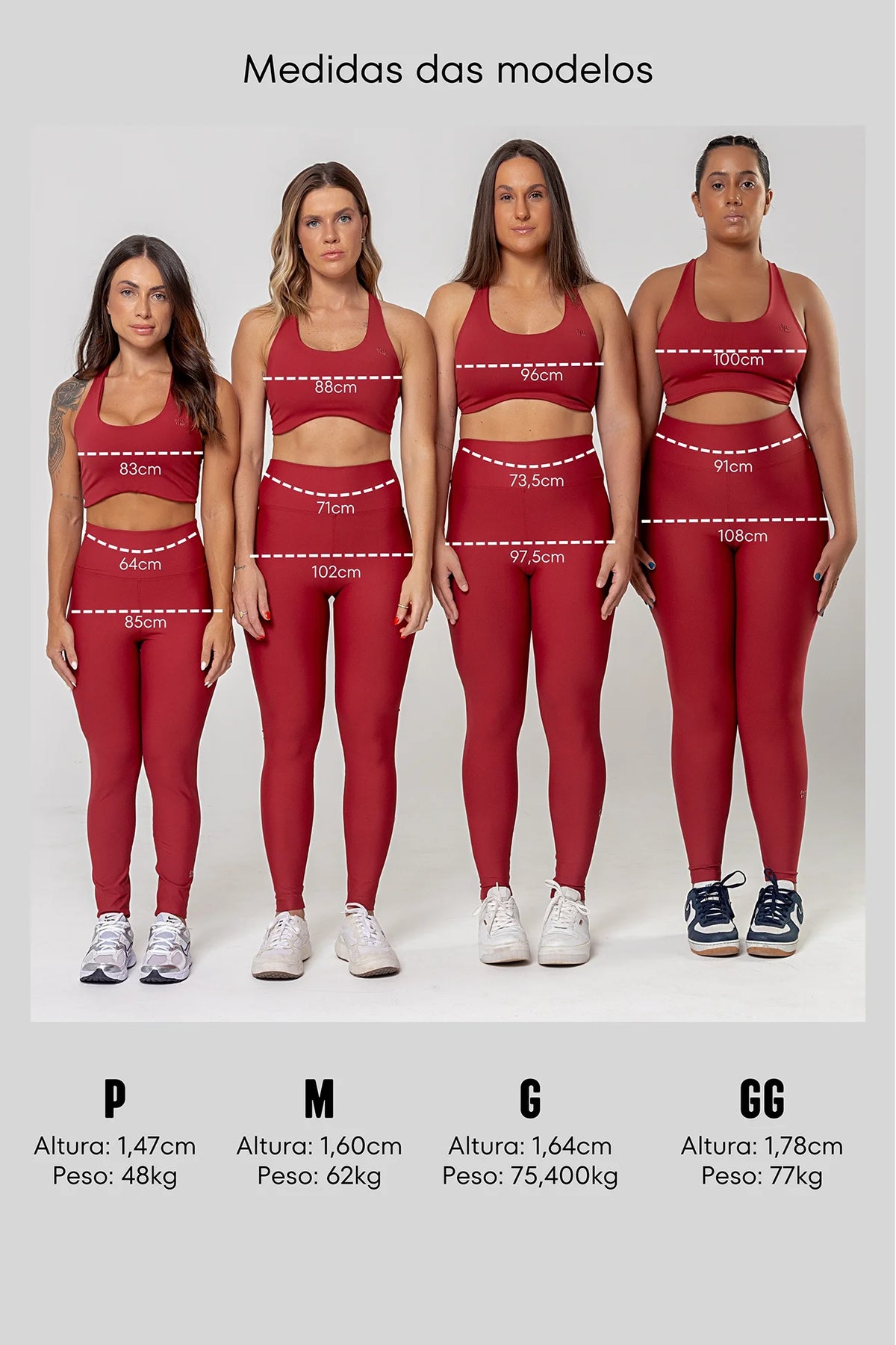 Legging Perpétua 6" Red Dark — foto 2