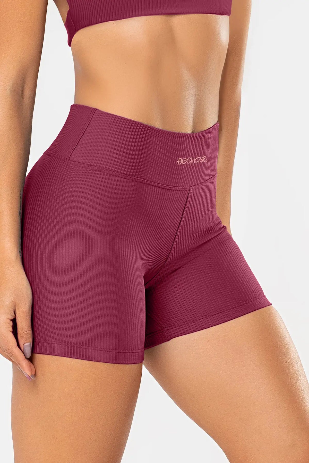 Shorts Perpétua Cranberry Canelado — foto 4