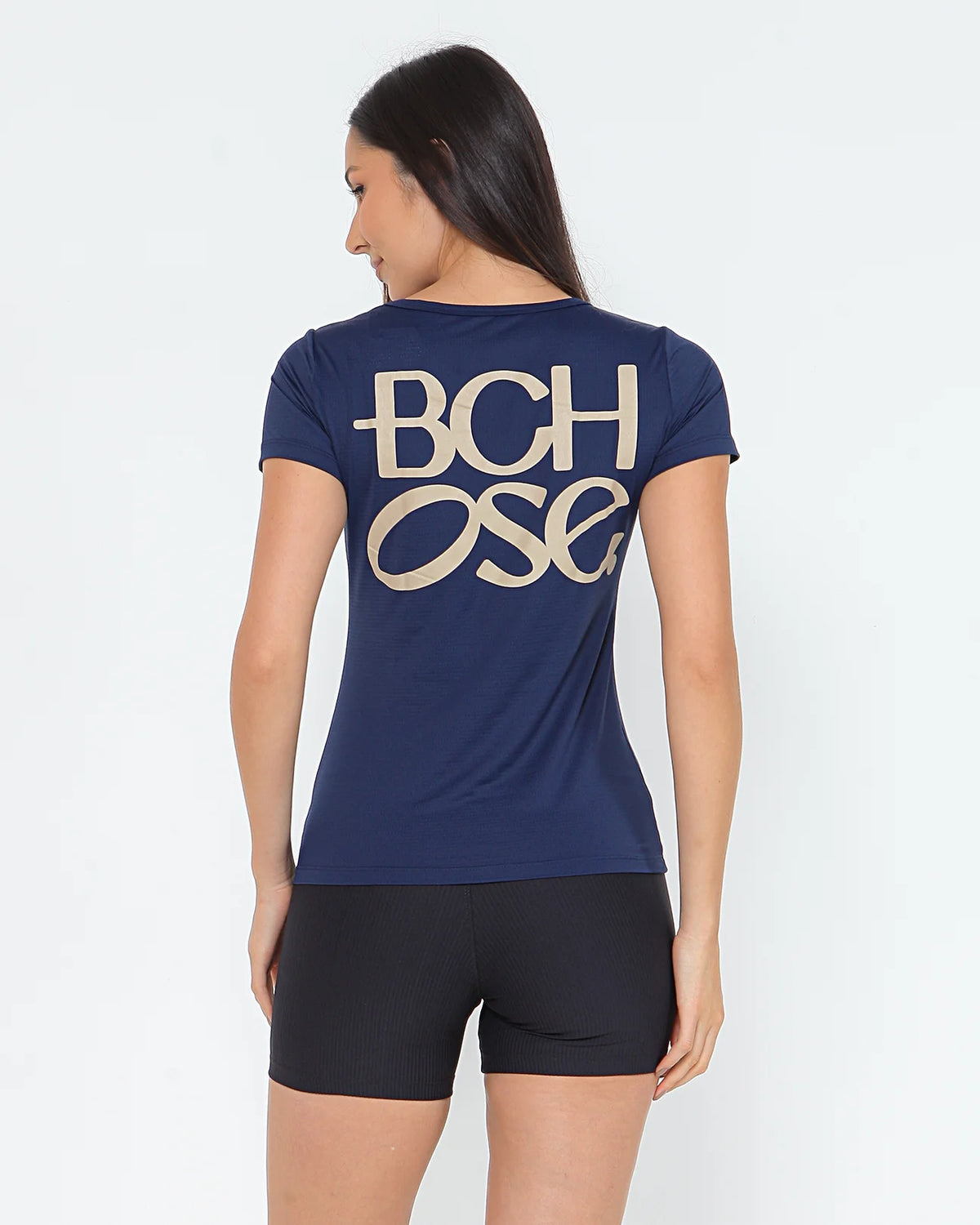 Blusa Dry Bchose Marinho / Bege — foto 2