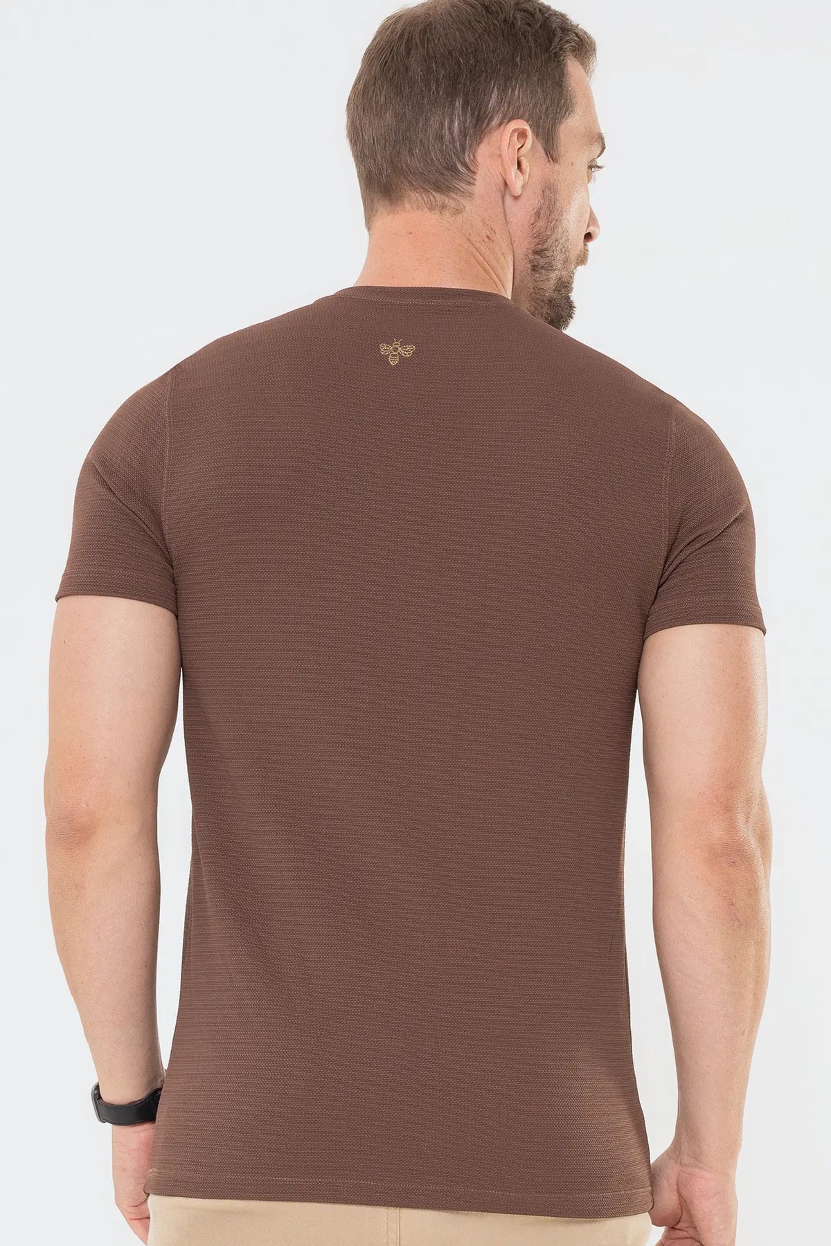 Camiseta Casual Tech Marrom — foto 4