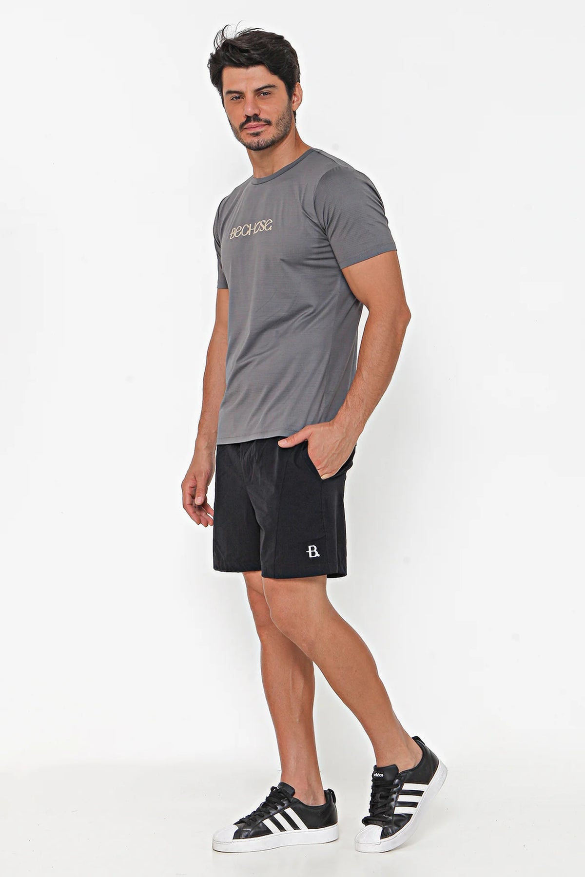 Camiseta Dry Bchose Chumbo / Bege — foto 5