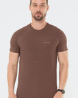 Camiseta Casual Tech Marrom — foto 1