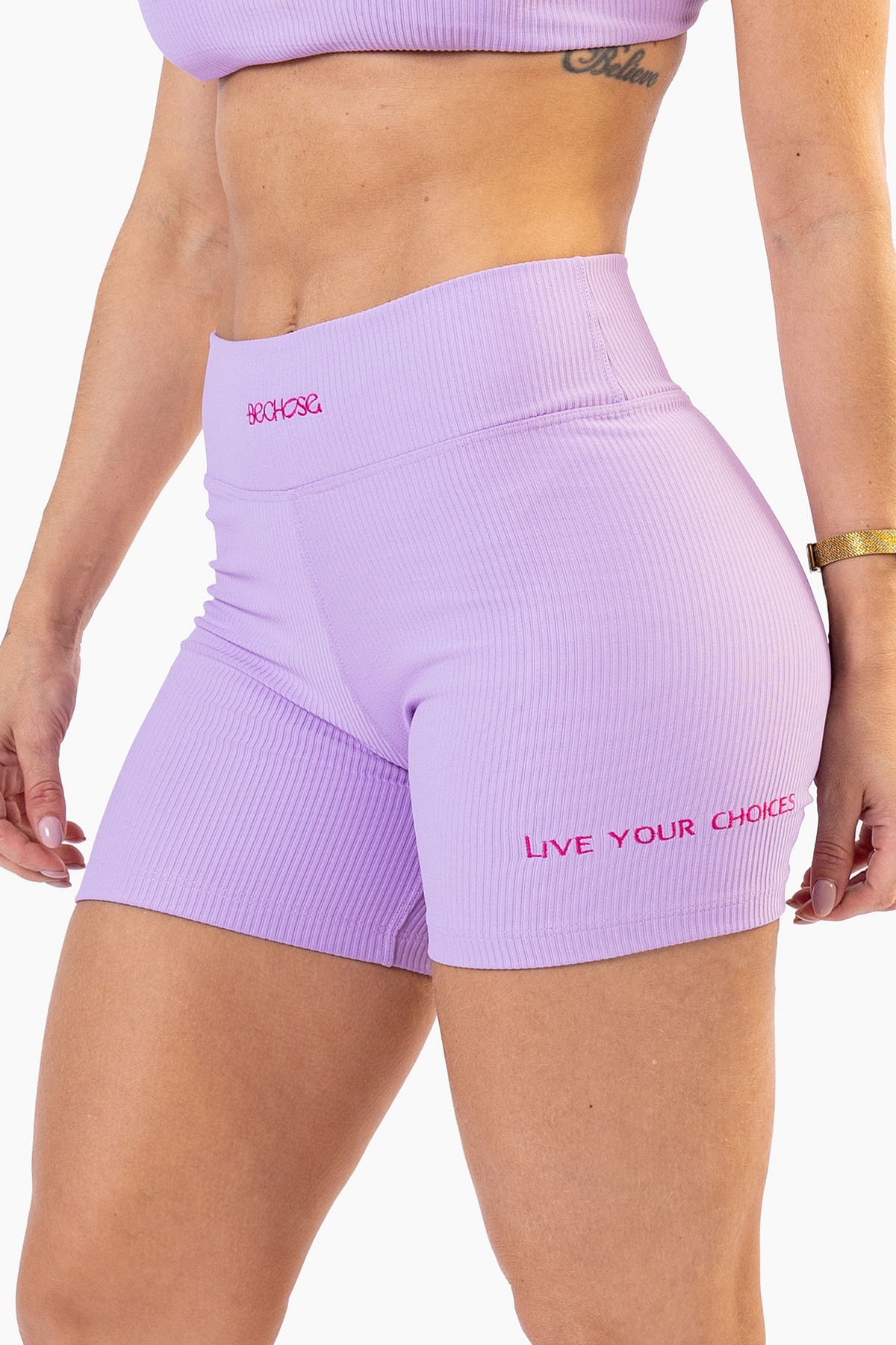 Shorts Perpétua Lilas Canelado — foto 1