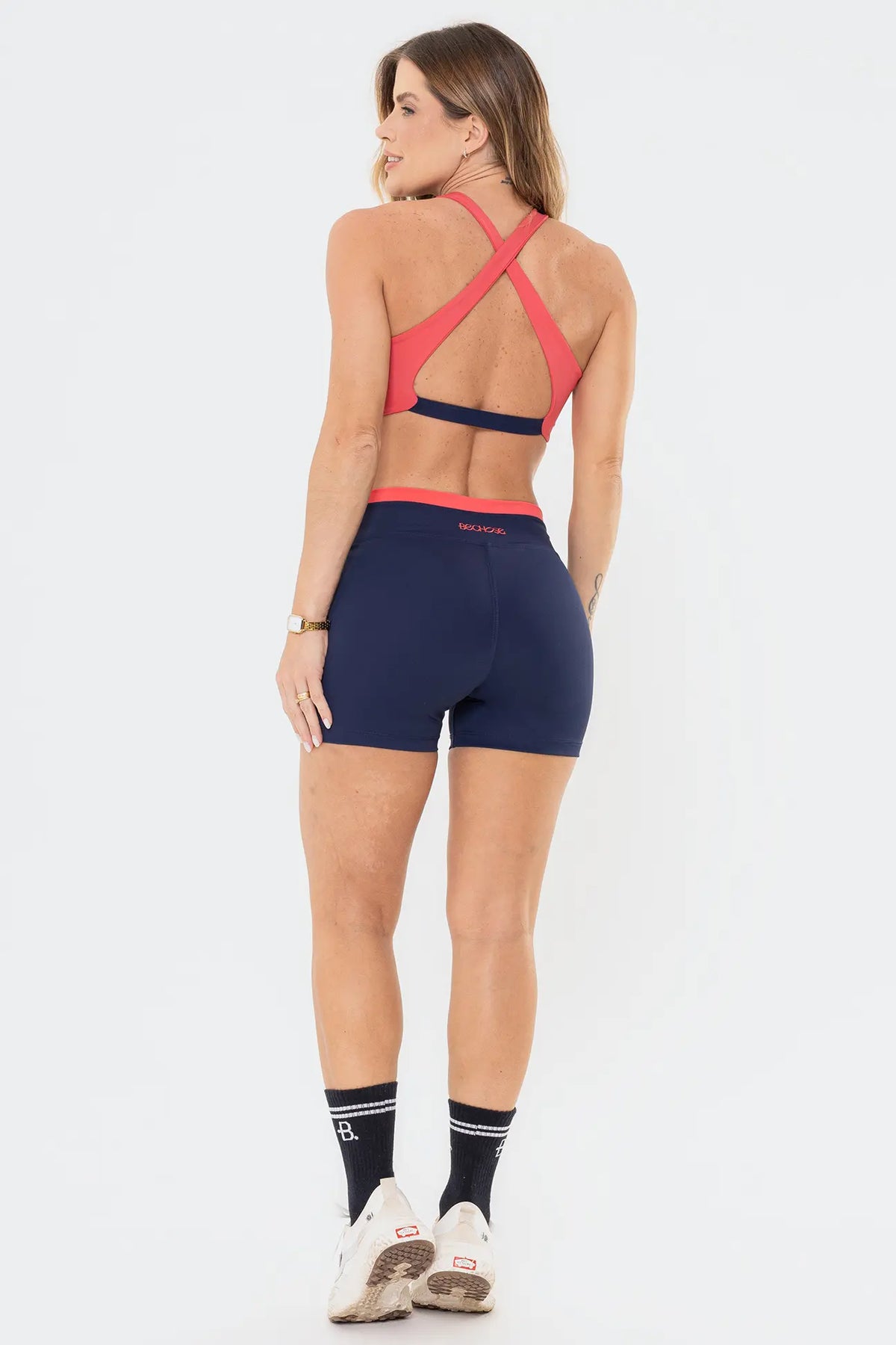 Shorts Amarilis Azul Marinho / Vermelho Goiaba — foto 7