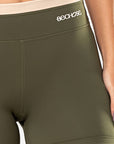 Shorts Amarílis Verde Exército / Cream — foto 3