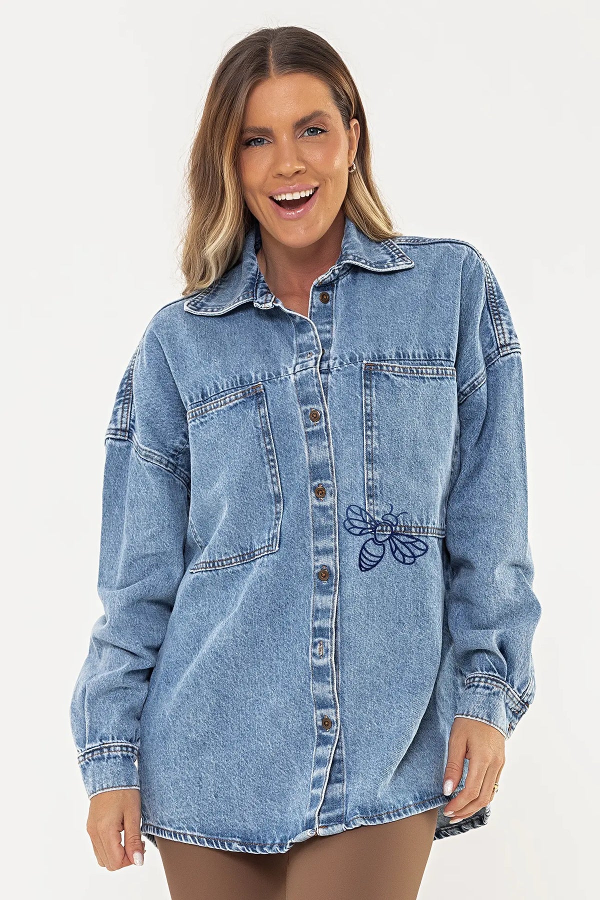 Jaqueta Abelha Jeans — foto 1