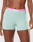 Shorts Amarílis Verde Jade /  Rosa Sorvete Glow — foto 1