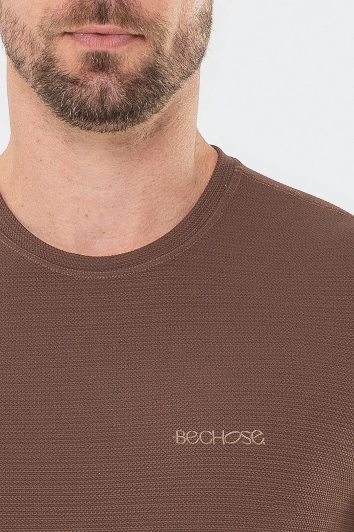 Camiseta Casual Tech Marrom — foto 2