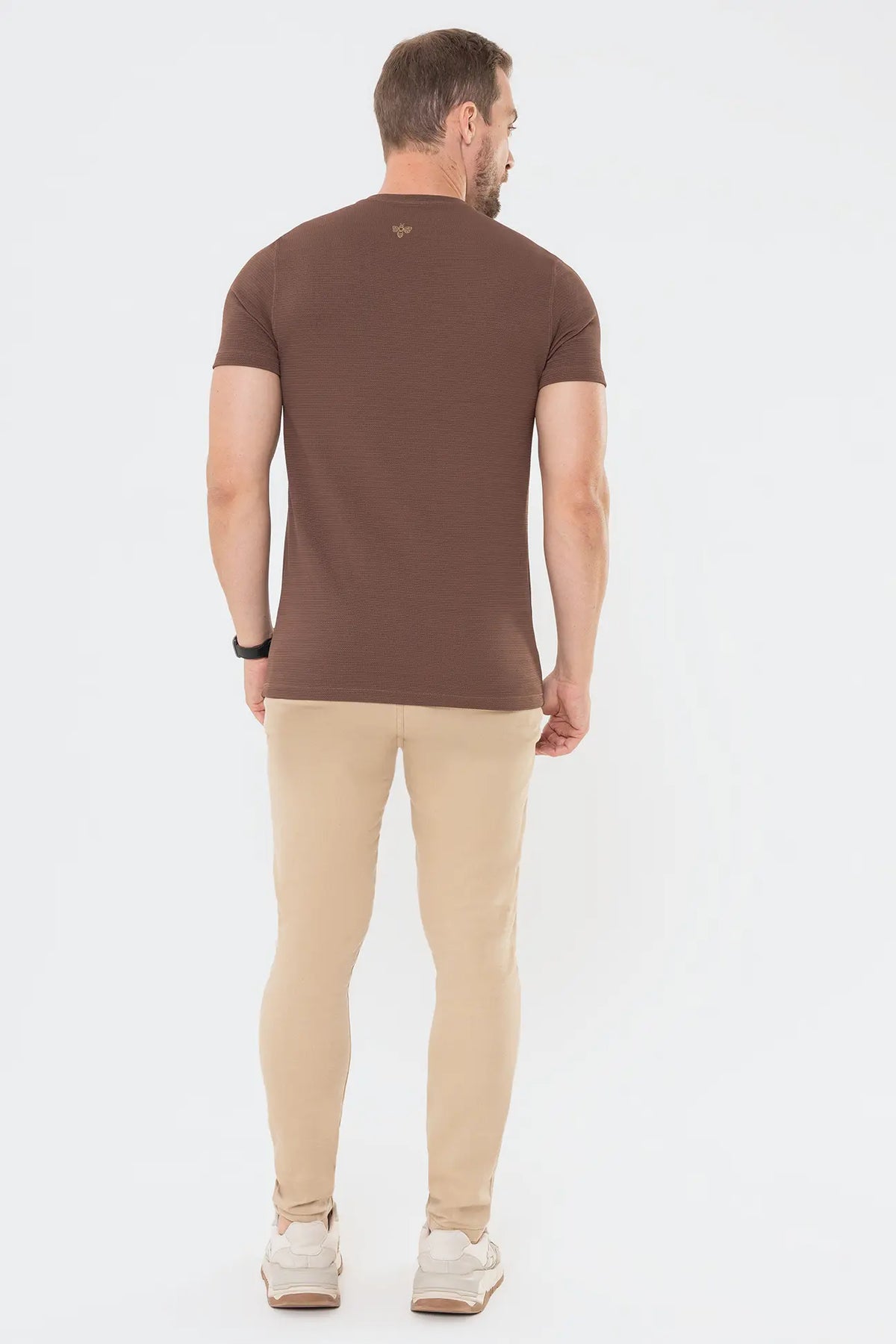Camiseta Casual Tech Marrom — foto 7