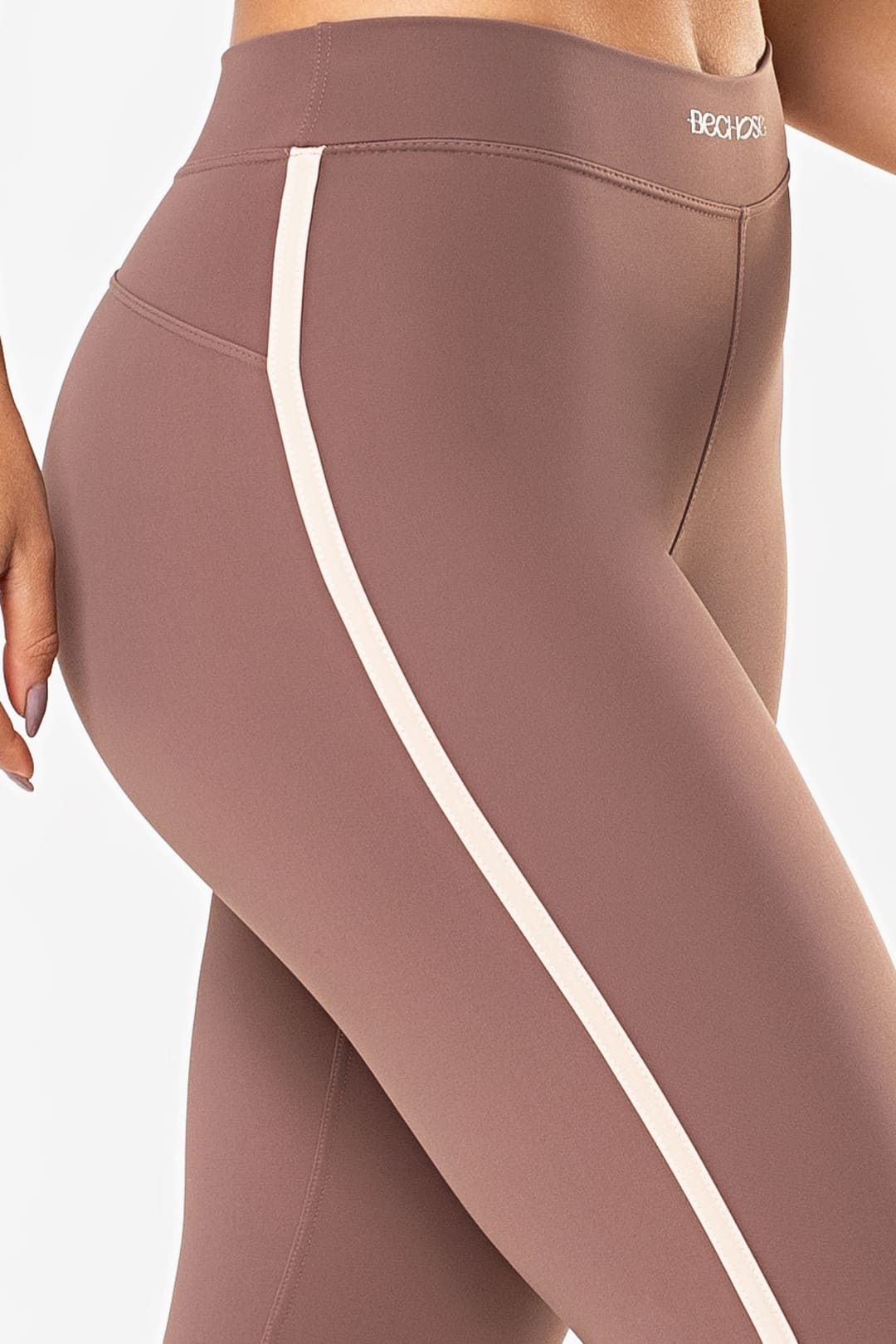 Legging Amarilis Castanho / Cream — foto 2