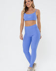 Legging Peônia Azul Cerúleo Canelado — foto 6